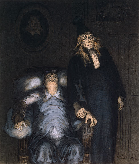 Le malade imaginaire, Honoré Daumier, 1857 (domaine public)